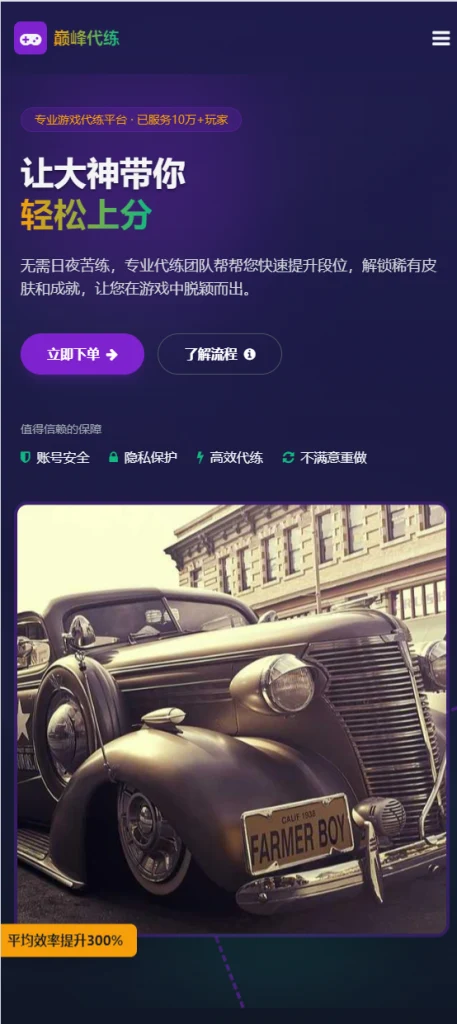 图片[2]-精简高效游戏代练网站模板：轻量设计，快速转化-富叶栏